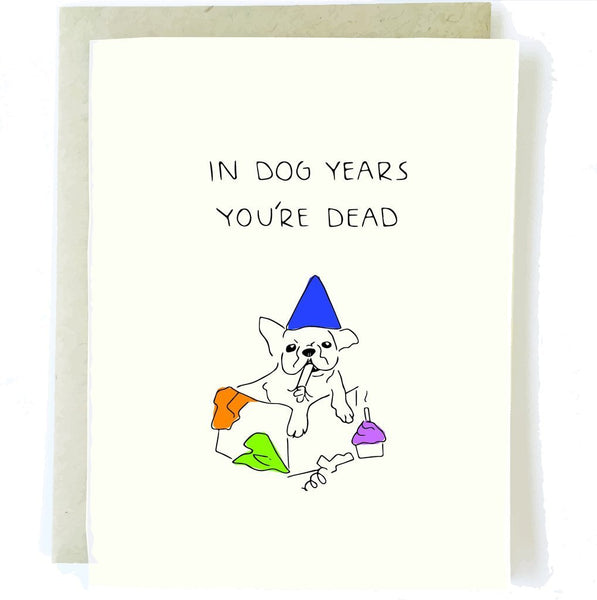 Chalkscribe - In Dog Years Card - Two Penny Blue
